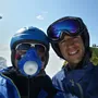 Dr. Schönfelder (li) und Christoph Schwarzl (re) bei den Belastungsmessungen am Berg.